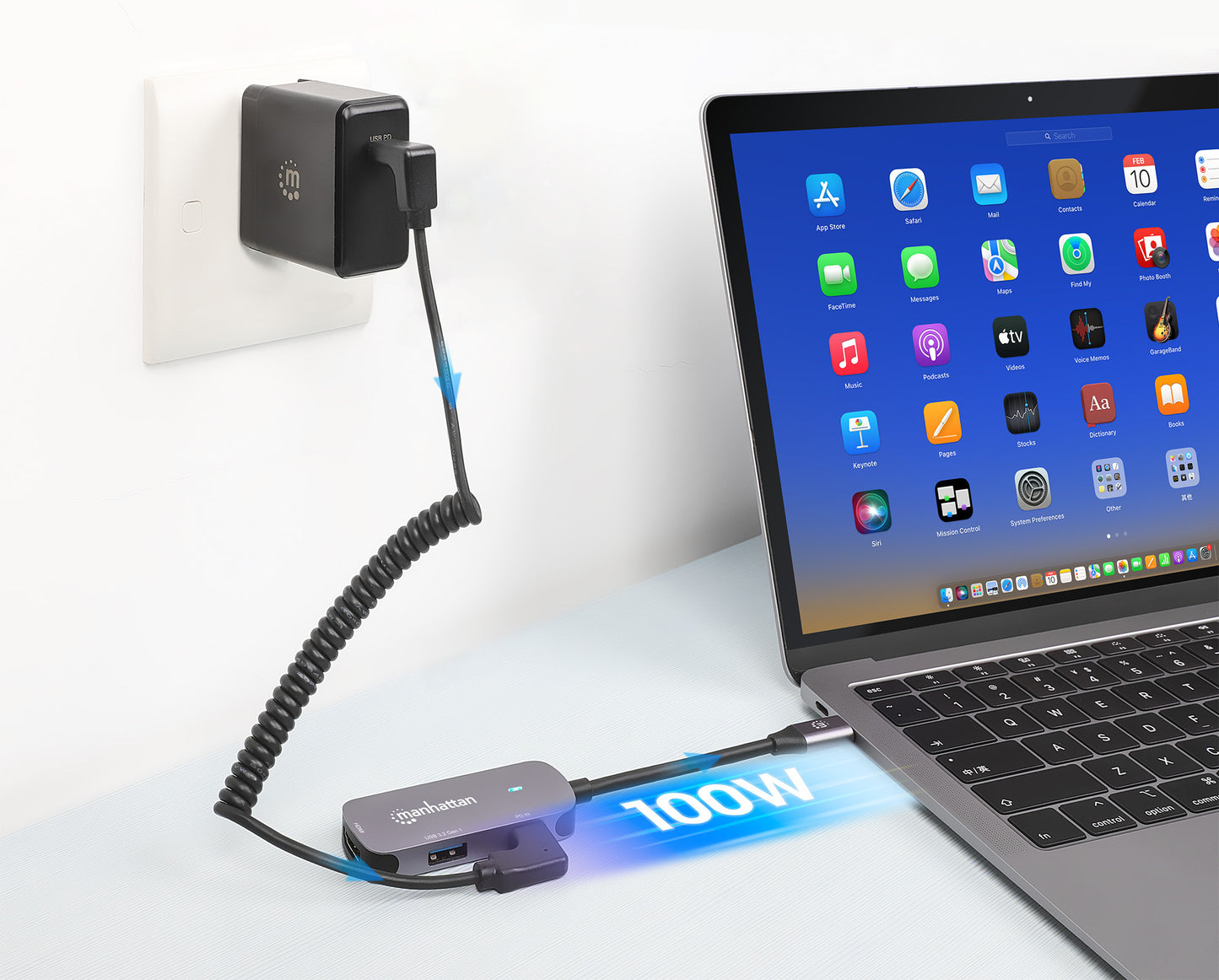 USB-C to HDMI (4K@30Hz) 3-in-1 Docking Converter with Power Delivery Image 12