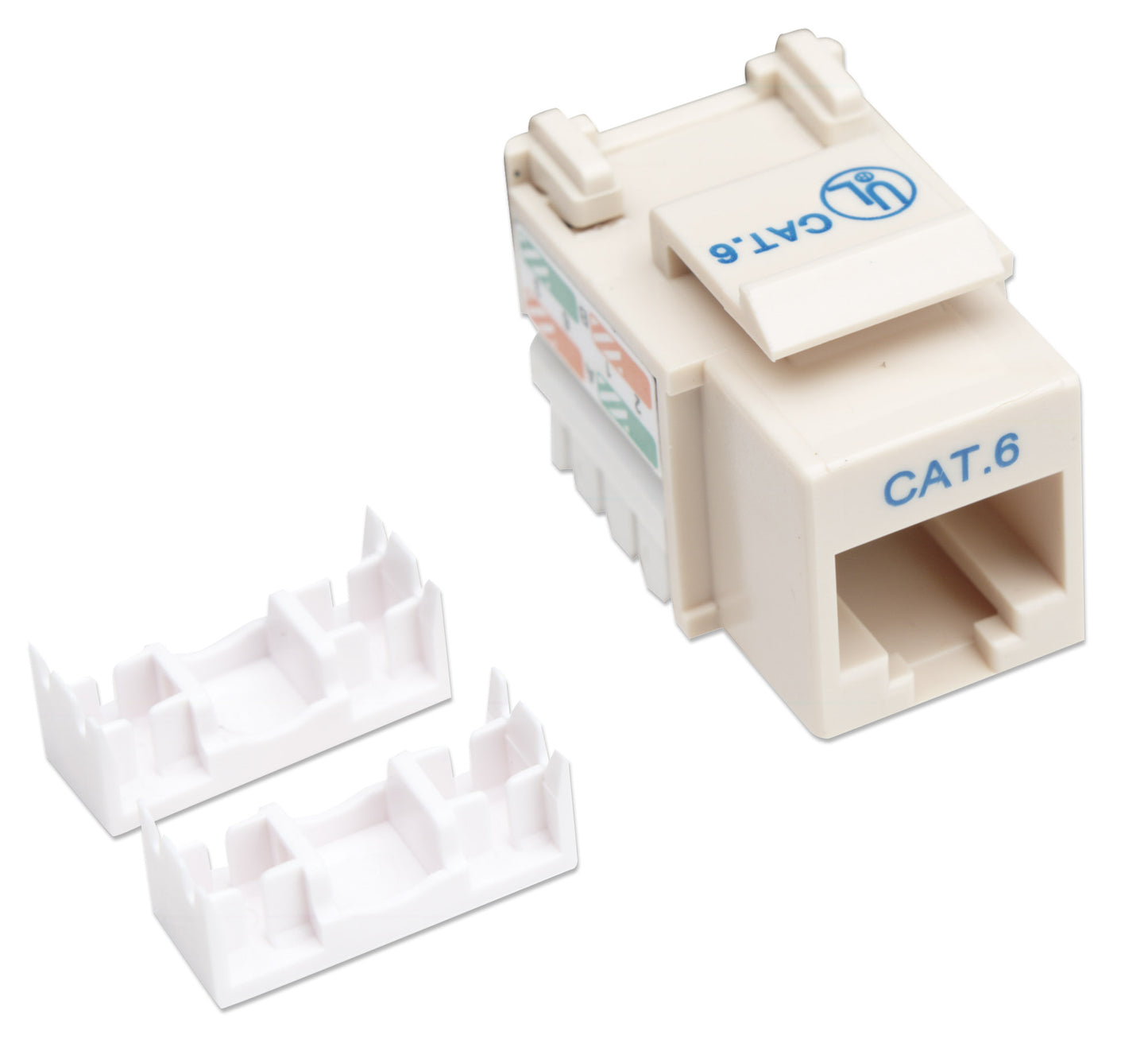 Cat6 Punch-Down Keystone Jack, Ivory Image 4