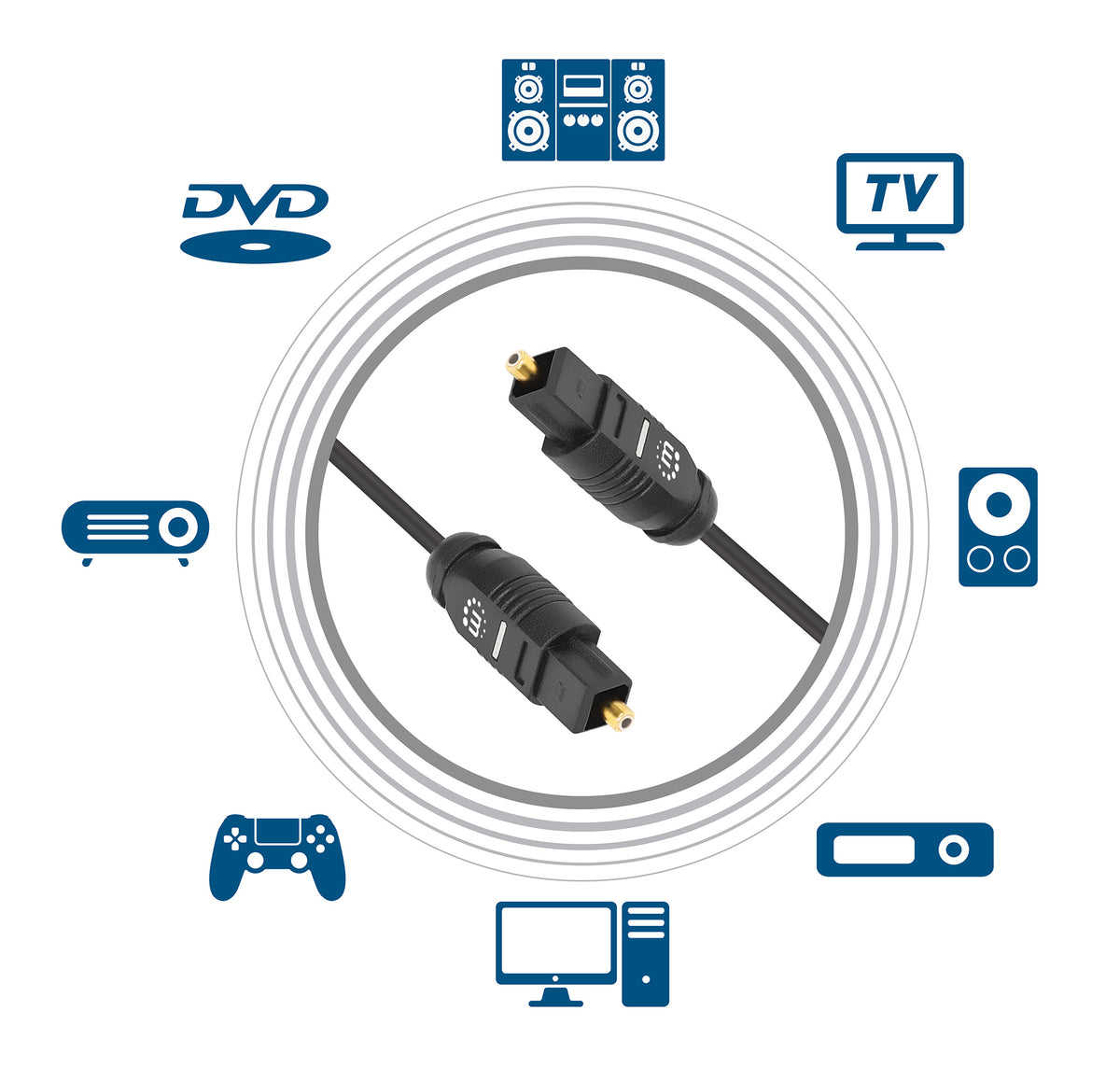 Toslink Digital Optical Audio Cable, 3 m Image 9