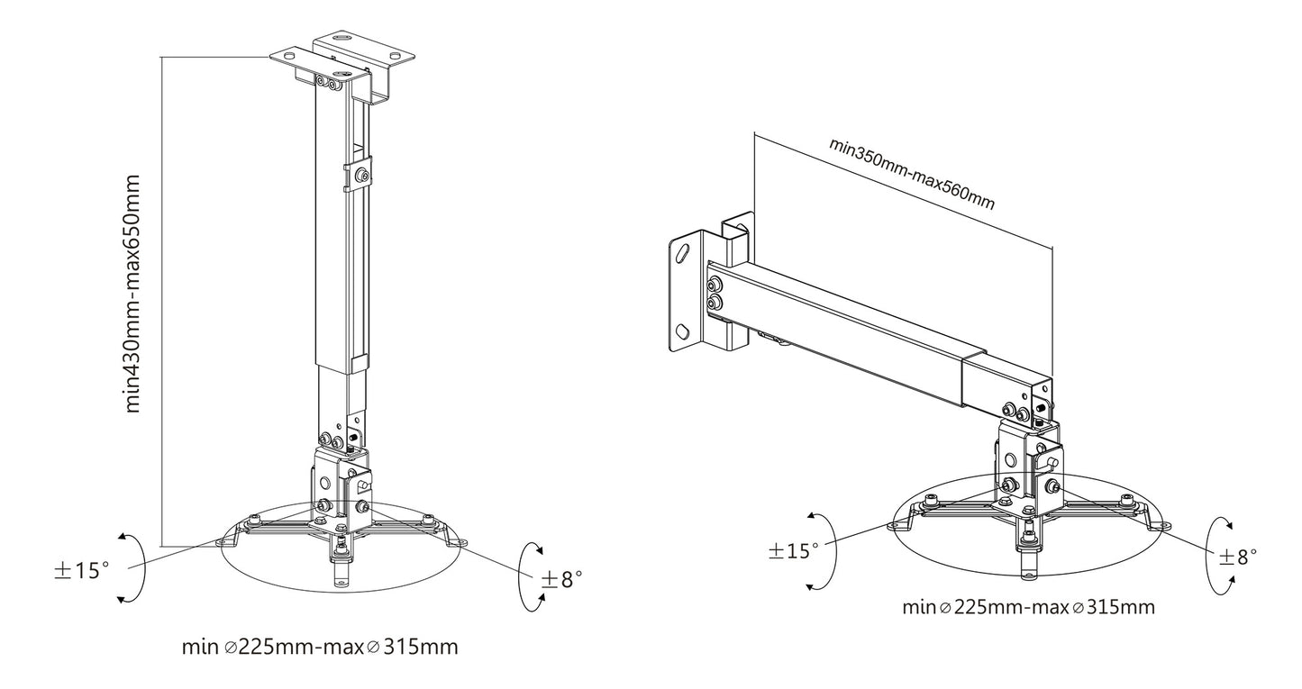Universal Projector Wall or Ceiling Mount Image 6