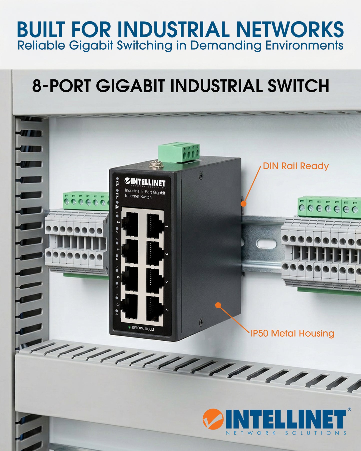 Industrial 8-Port Gigabit Ethernet Switch Image 11