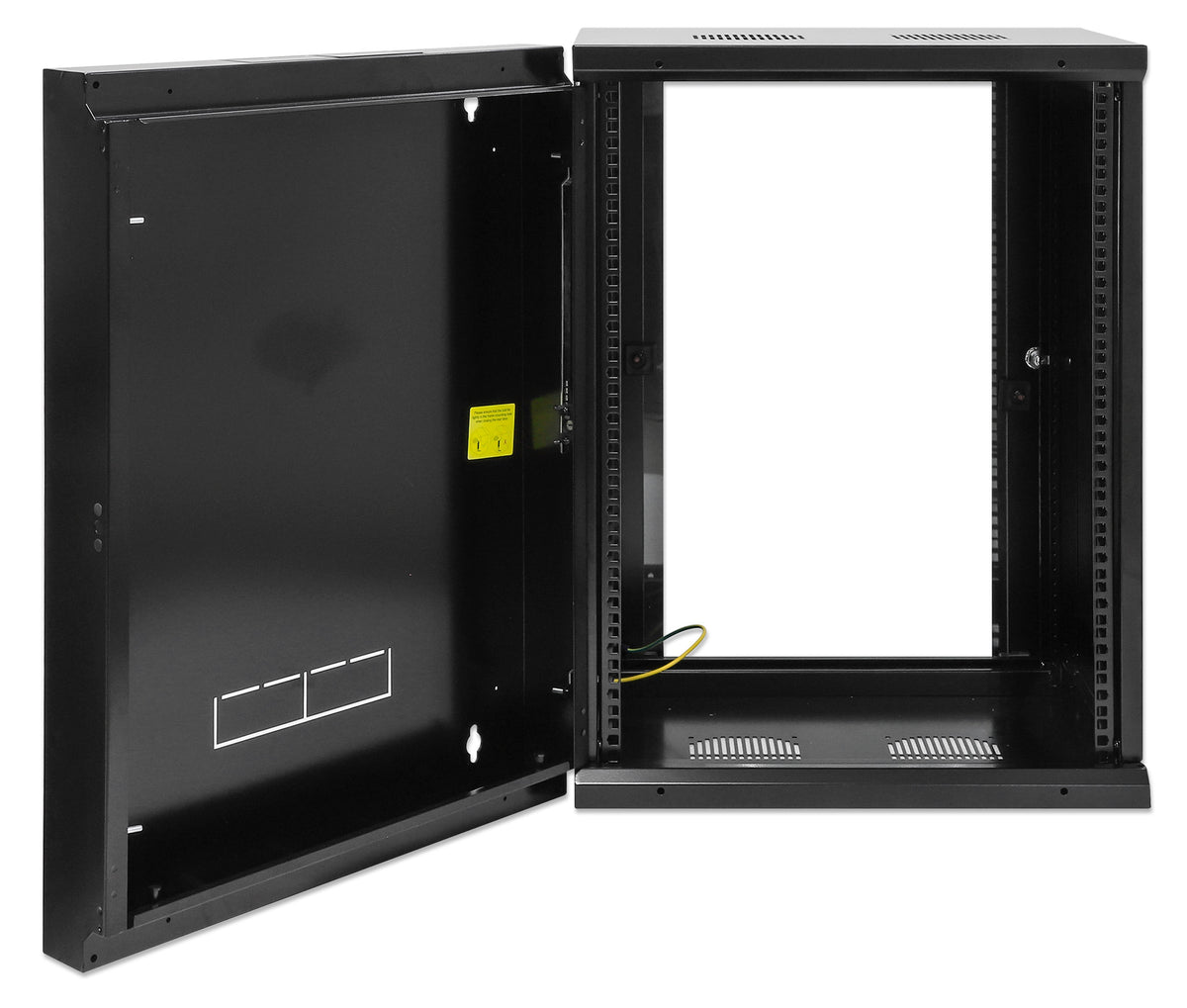 15U 19" Swing Out Wall Mount Network Cabinet, Standard Line, 450 mm (17.7 in.) Depth, Black Image 13