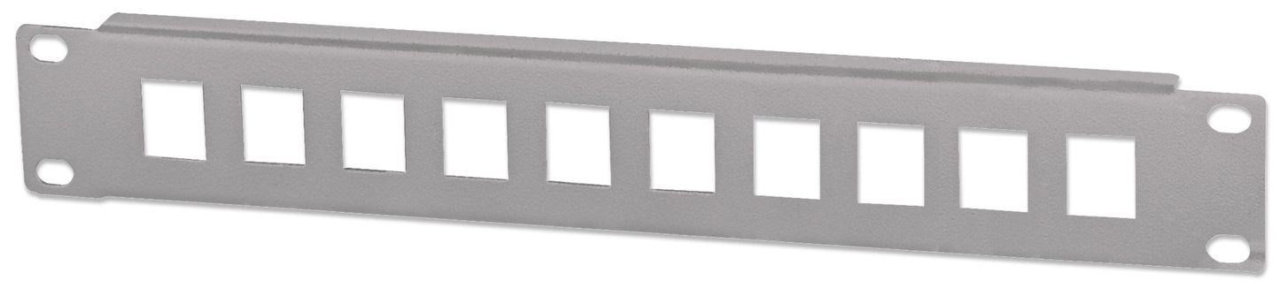 10" 10-Port Blank Patch Panel, 1U Image 1