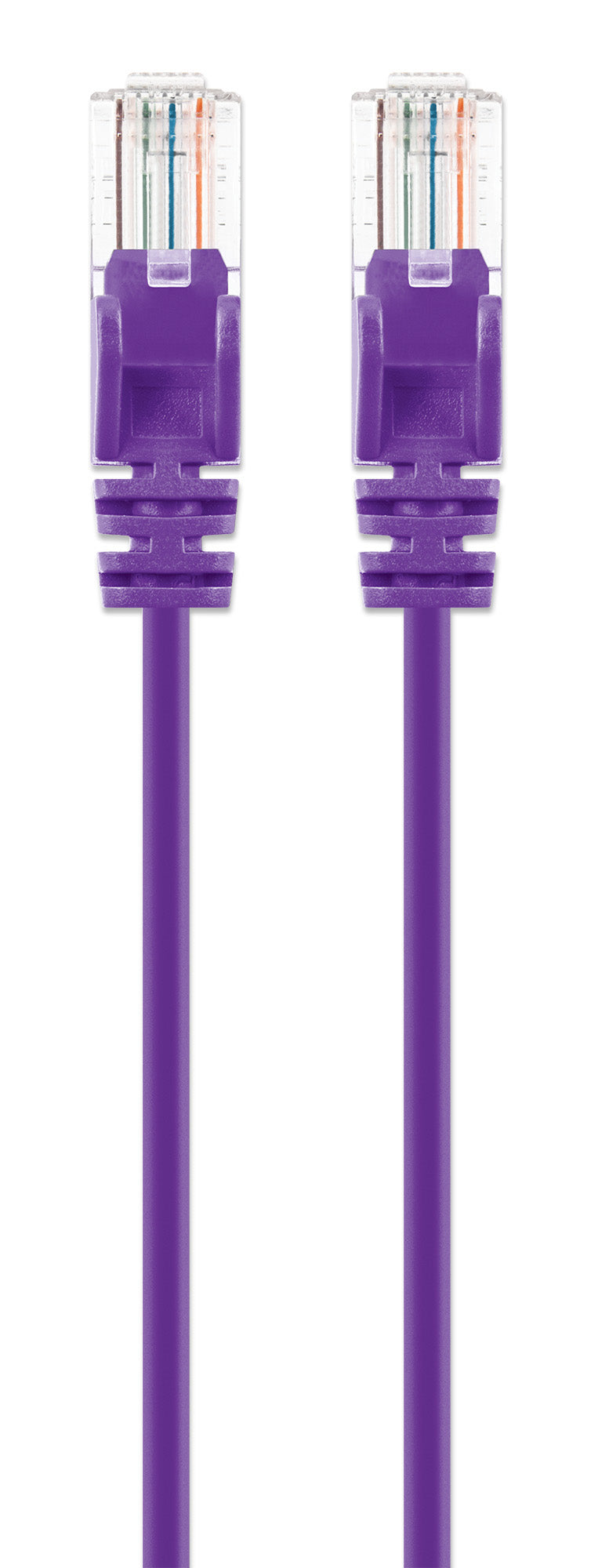 Cat6 U/UTP Slim Network Patch Cable, 0.5 ft., Purple Image 4
