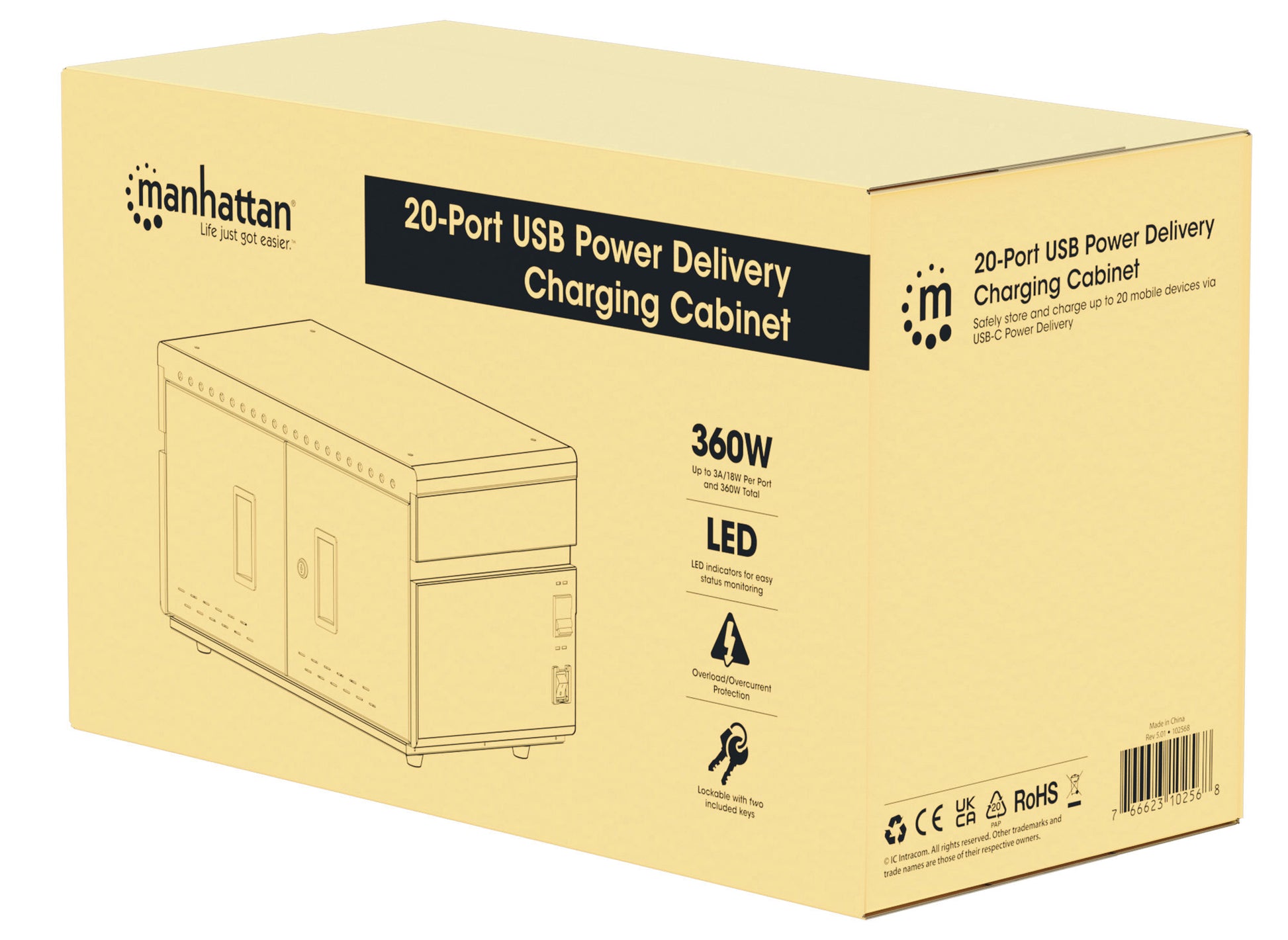20-Port USB Power Delivery Charging Cabinet Packaging Image 2