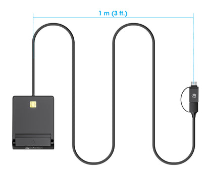 Smart Card Reader with USB-C / USB-A Combo Connector Image 8
