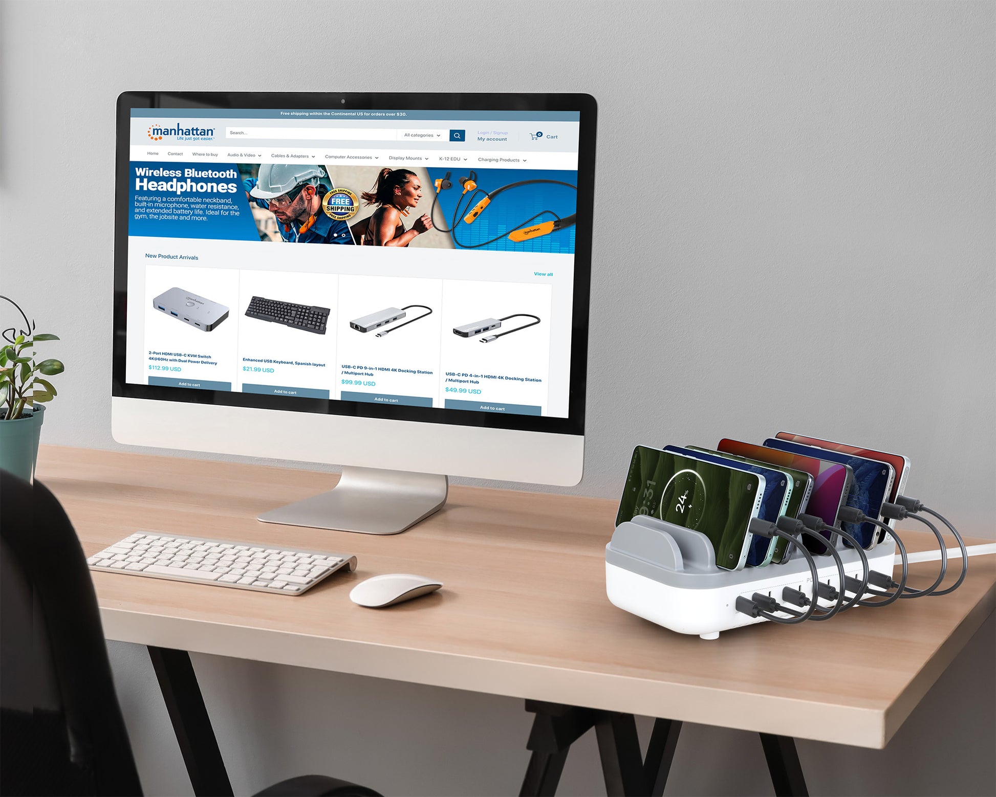 10-Port USB-C Power Delivery Charging Station - 20W per Port Image 2