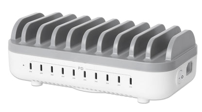 10-Port USB-C Power Delivery Charging Station - 20W per Port Image 1