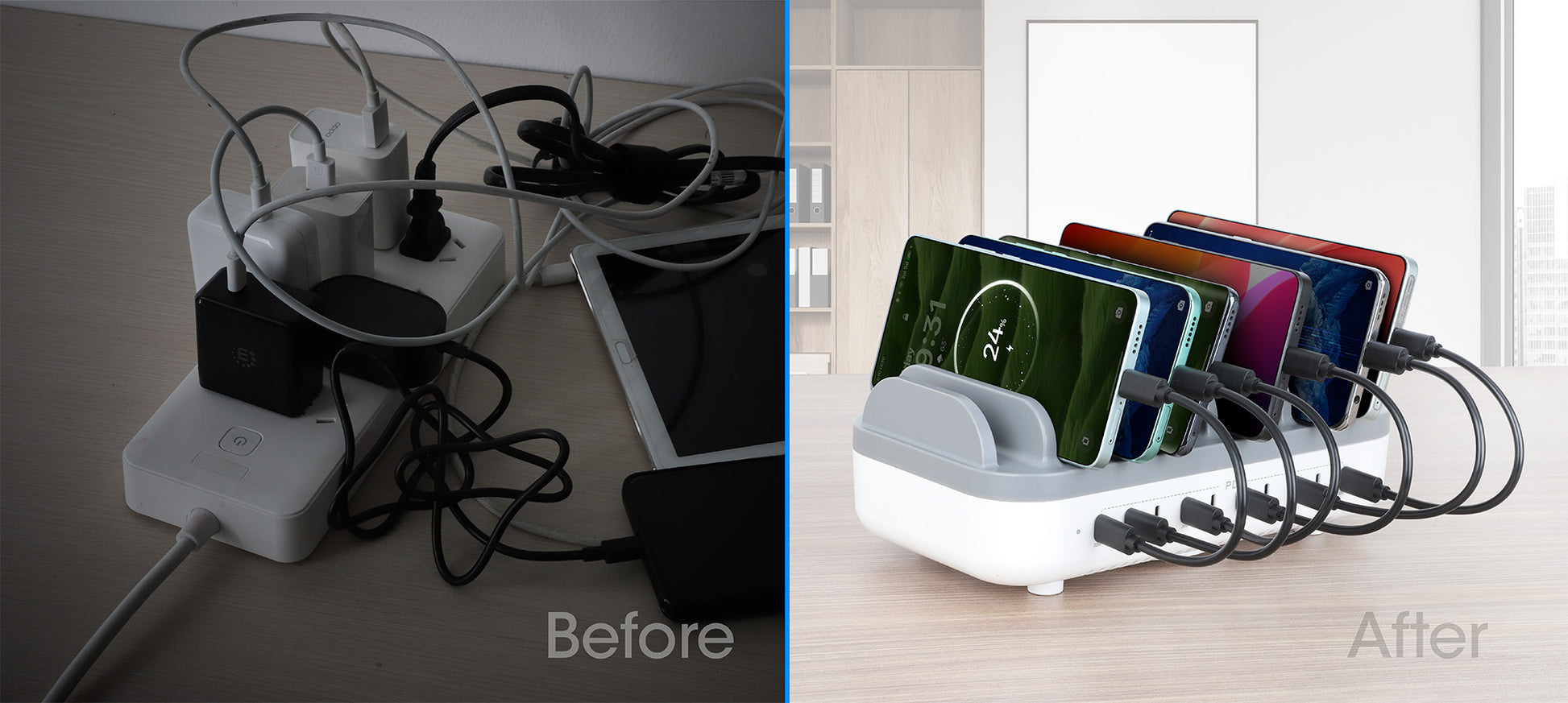 10-Port USB-C Power Delivery Charging Station - 20W per Port Image 9