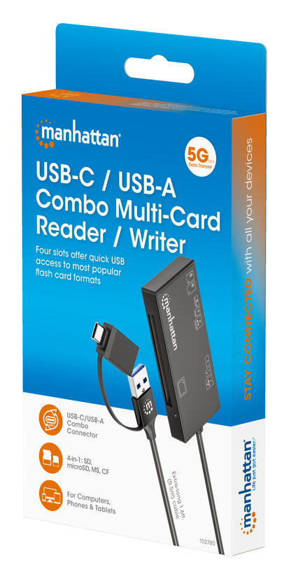 USB-C / USB-A Combo Multi-Card Reader / Writer Packaging Image 2