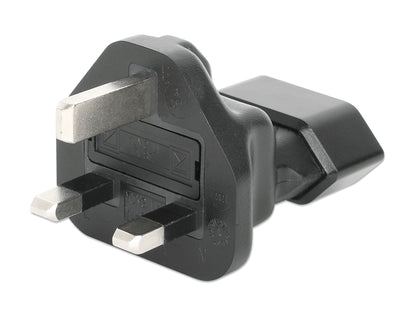 UK/EU Travel Adapter Europlug Socket to BS1363 Plug Image 1