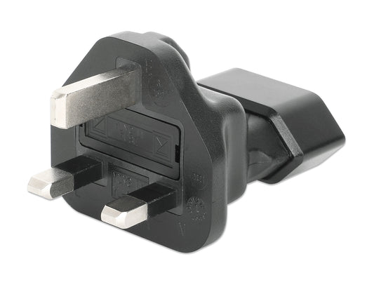 UK/EU Travel Adapter Europlug Socket to BS1363 Plug Image 1