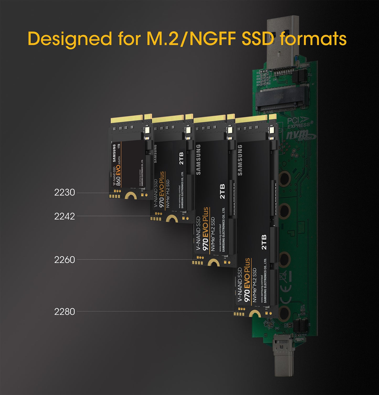 M.2 NVMe and SATA SSD USB Enclosure Image 12