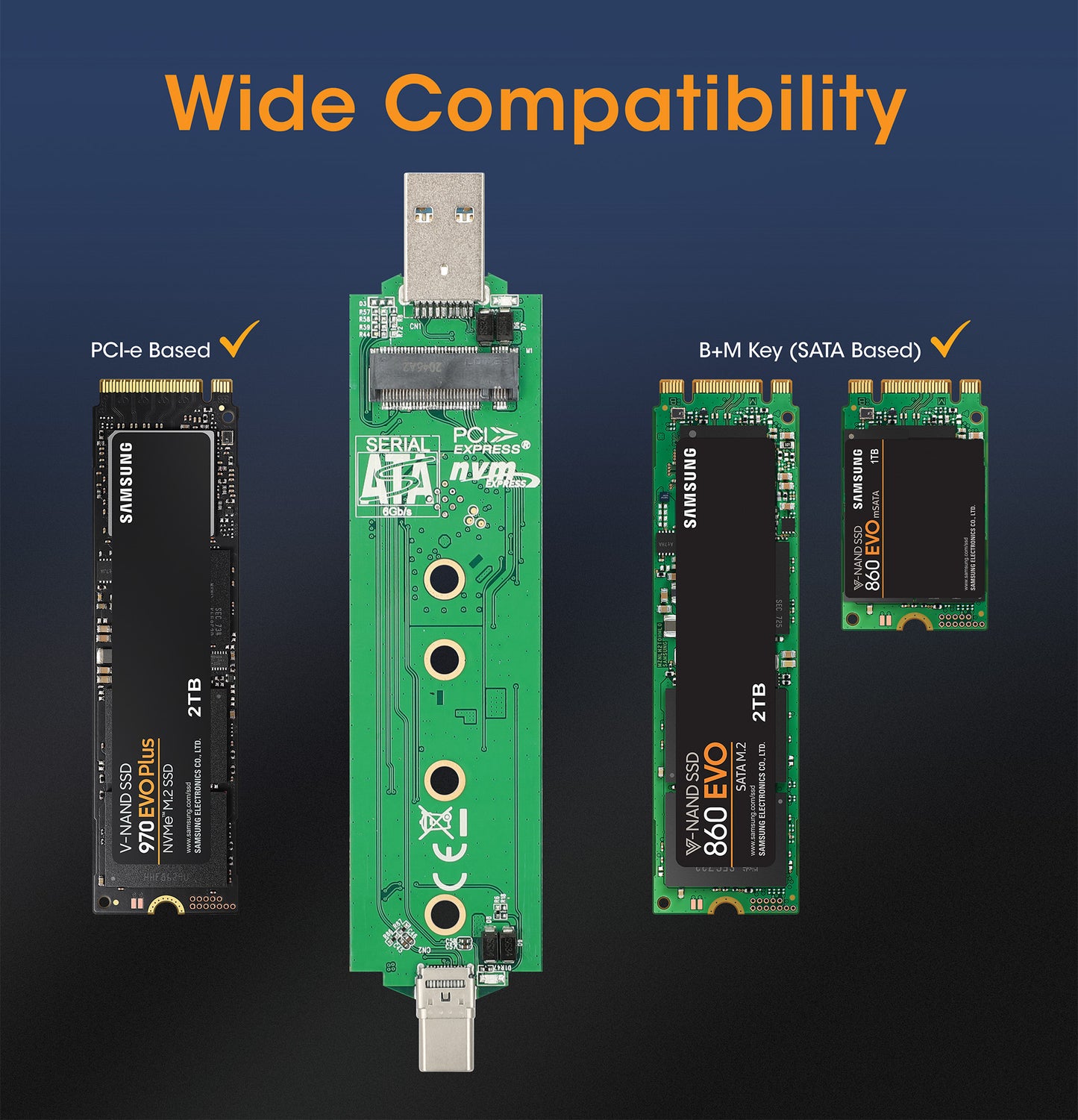 M.2 NVMe and SATA SSD USB Enclosure Image 13