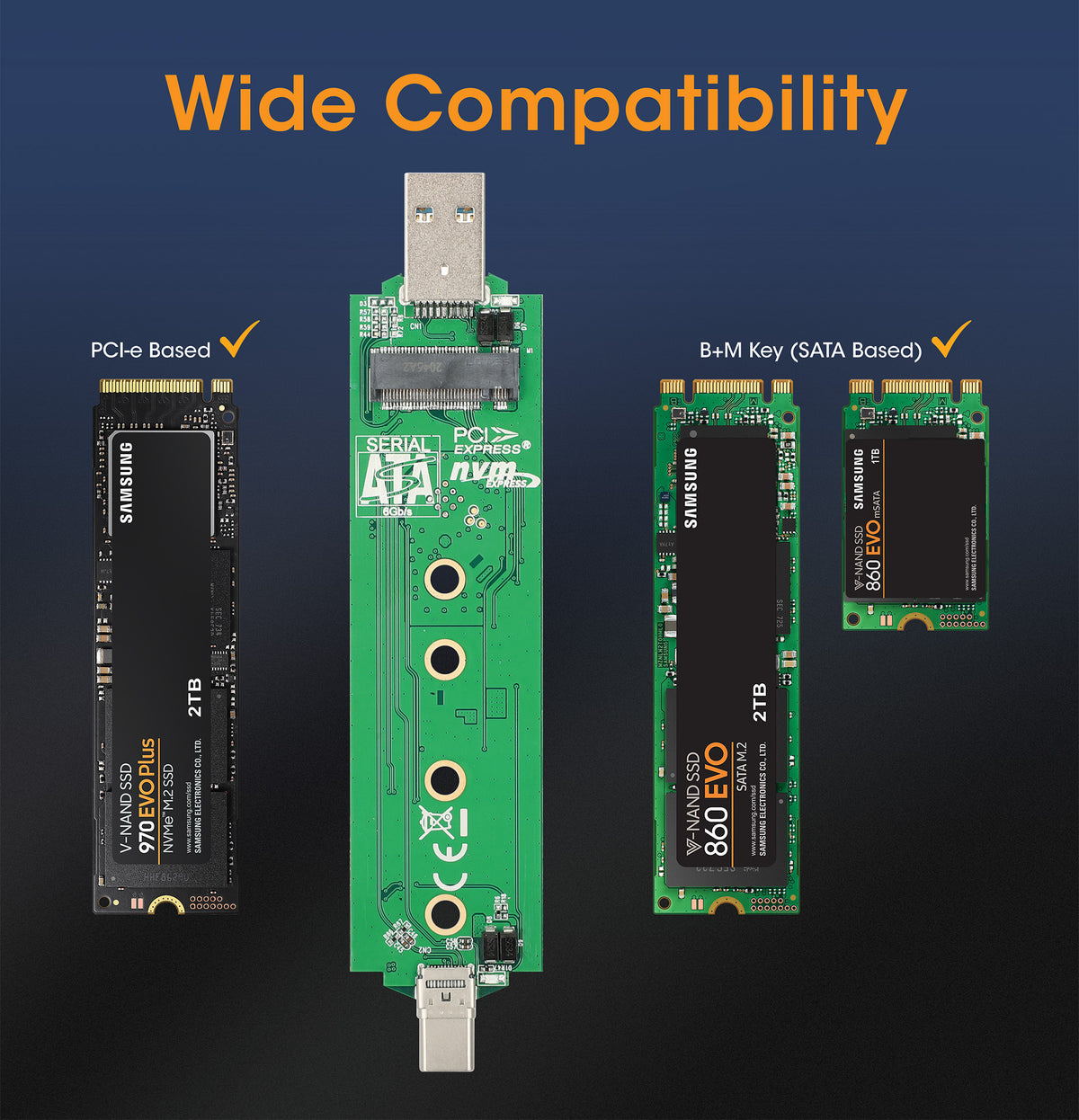 M.2 NVMe and SATA SSD USB Enclosure Image 13