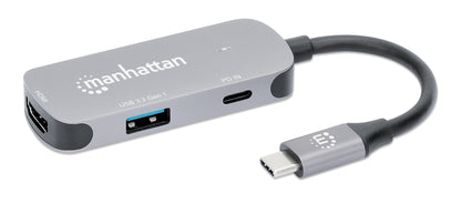 USB-C to HDMI (4K@30Hz) 3-in-1 Docking Converter with Power Delivery Image 1