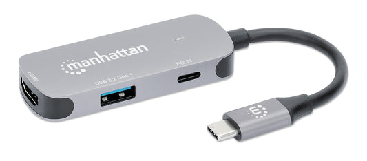 USB-C to HDMI (4K@30Hz) 3-in-1 Docking Converter with Power Delivery Image 1