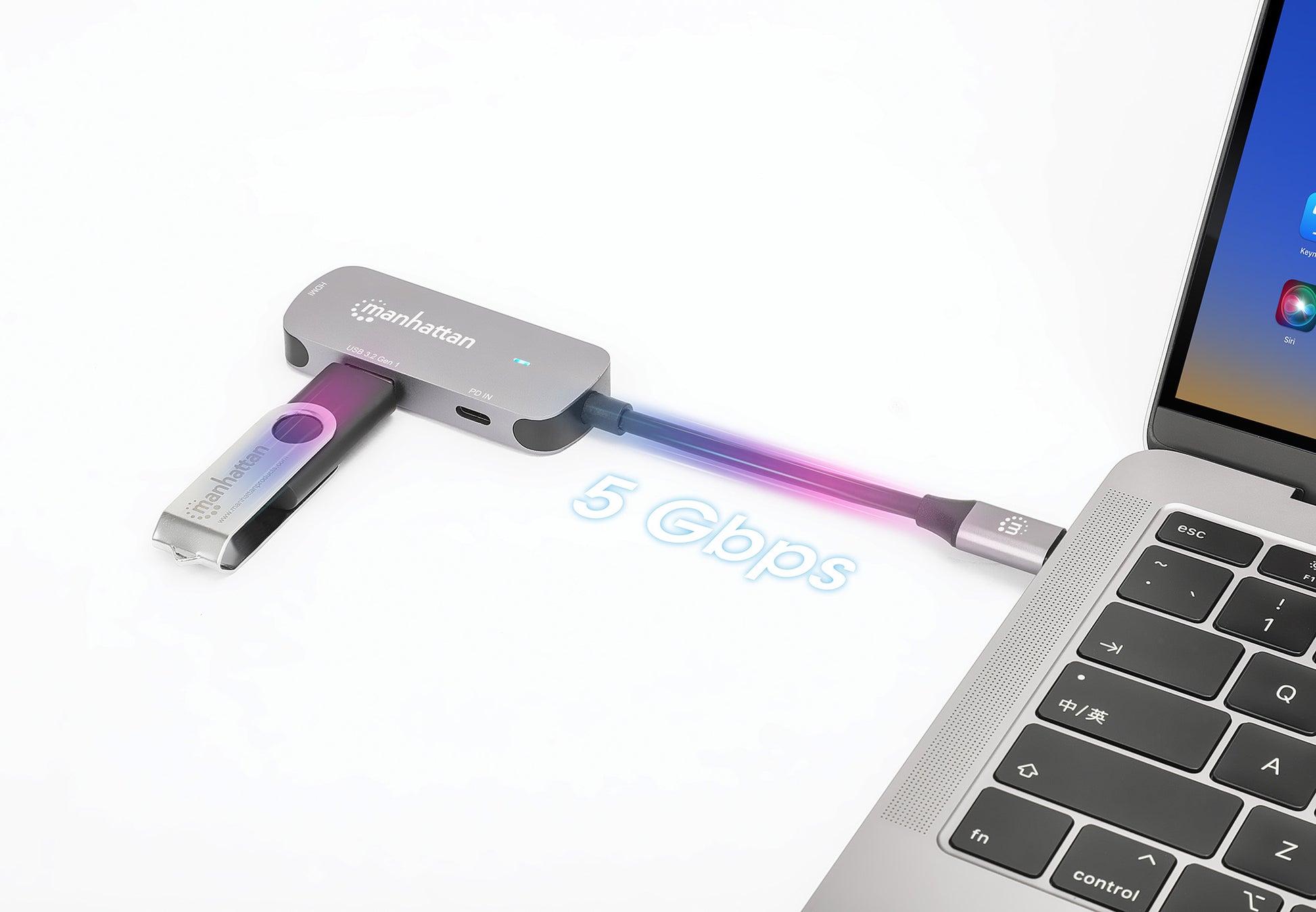 USB-C to HDMI (4K@30Hz) 3-in-1 Docking Converter with Power Delivery Image 9