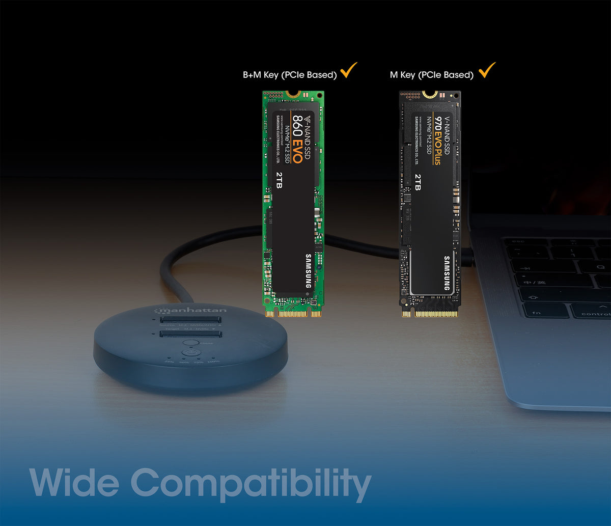 Dual-Bay M.2 NVMe SSD Clone Station Image 8