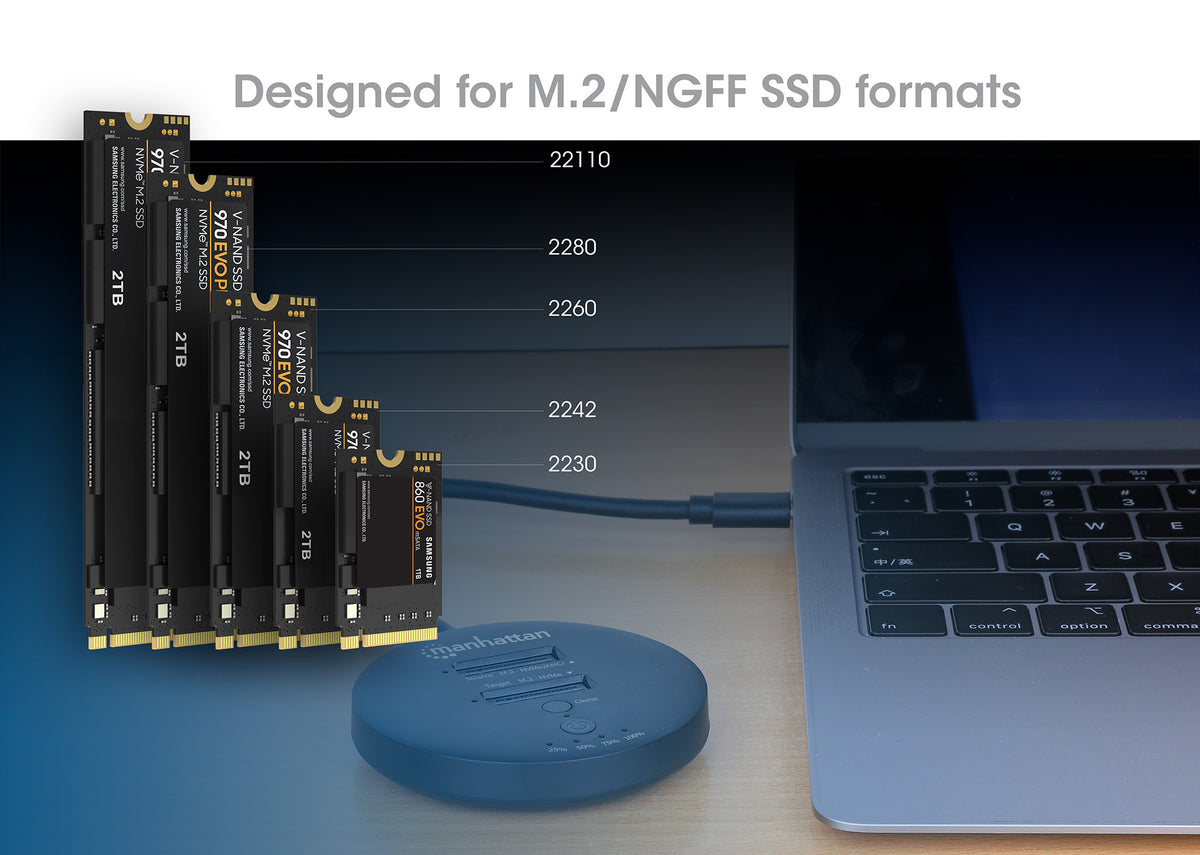 Dual-Bay M.2 NVMe SSD Clone Station Image 10