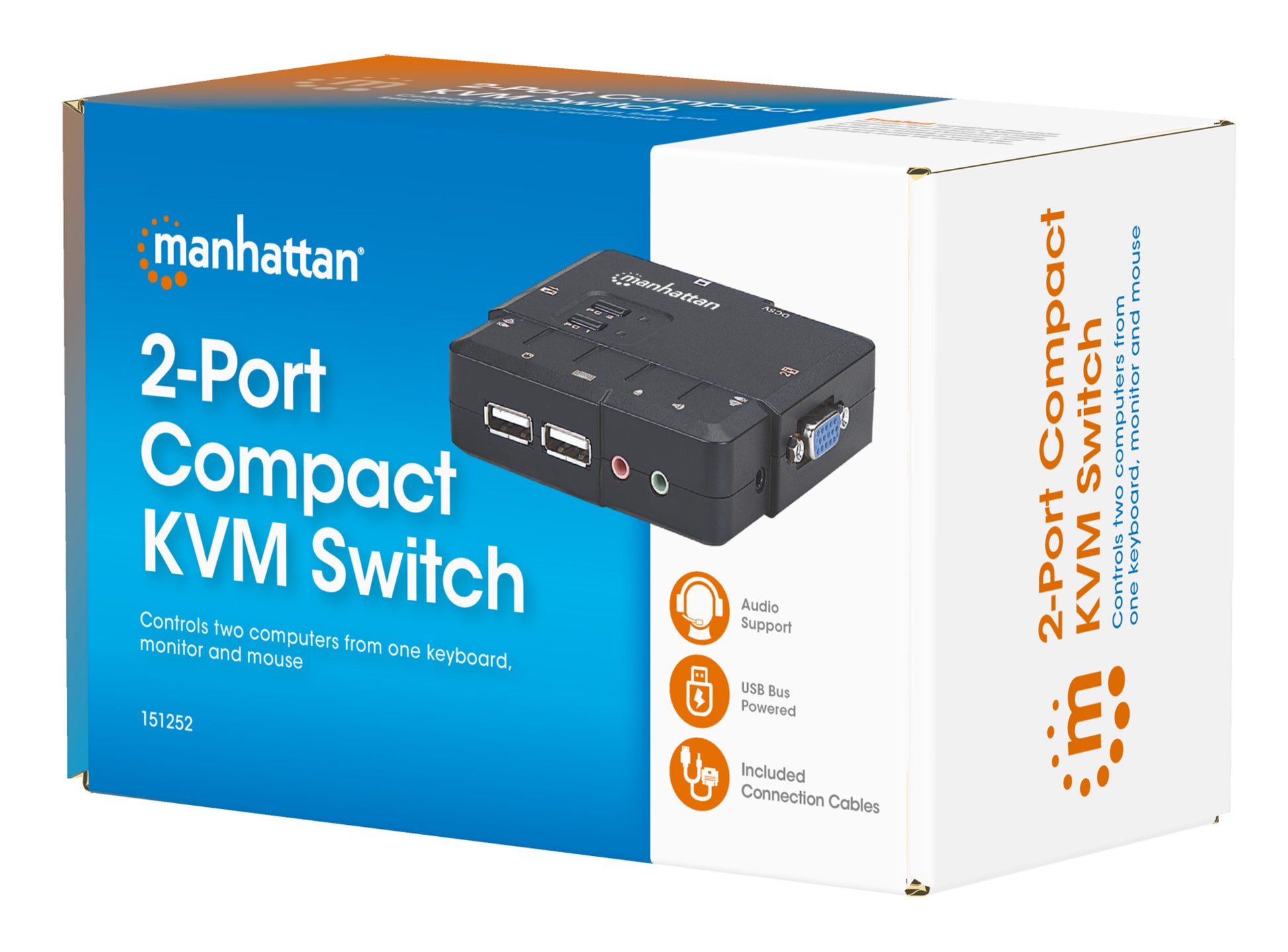2-Port Compact KVM Switch Packaging Image 2