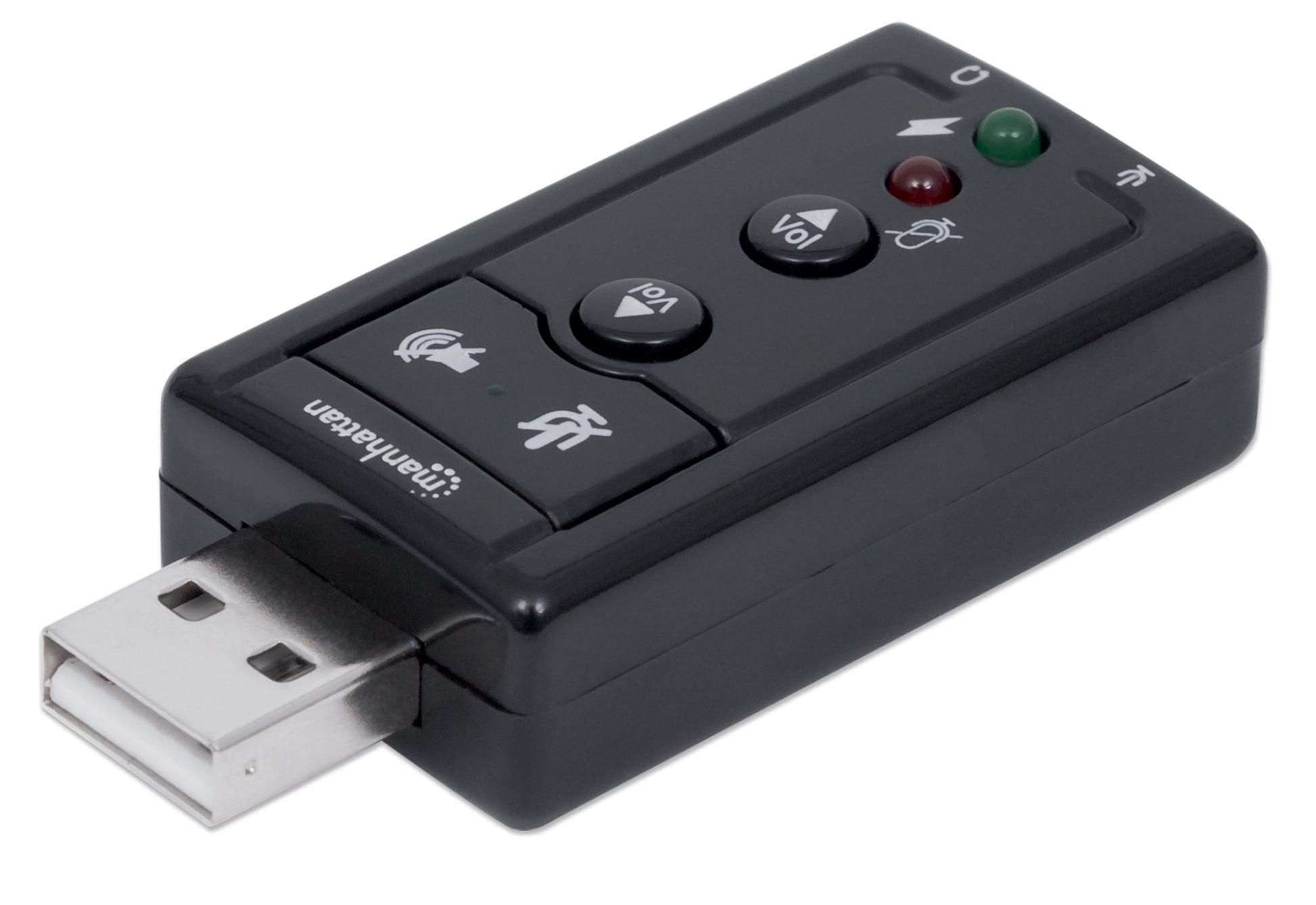 USB-A to 3.5 mm Audio Adapter with Volume Controls Image 1