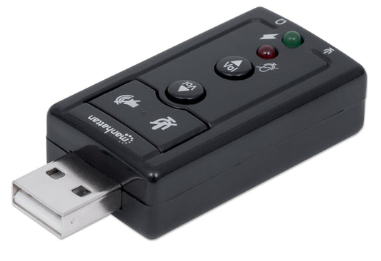 USB-A to 3.5 mm Audio Adapter with Volume Controls Image 1