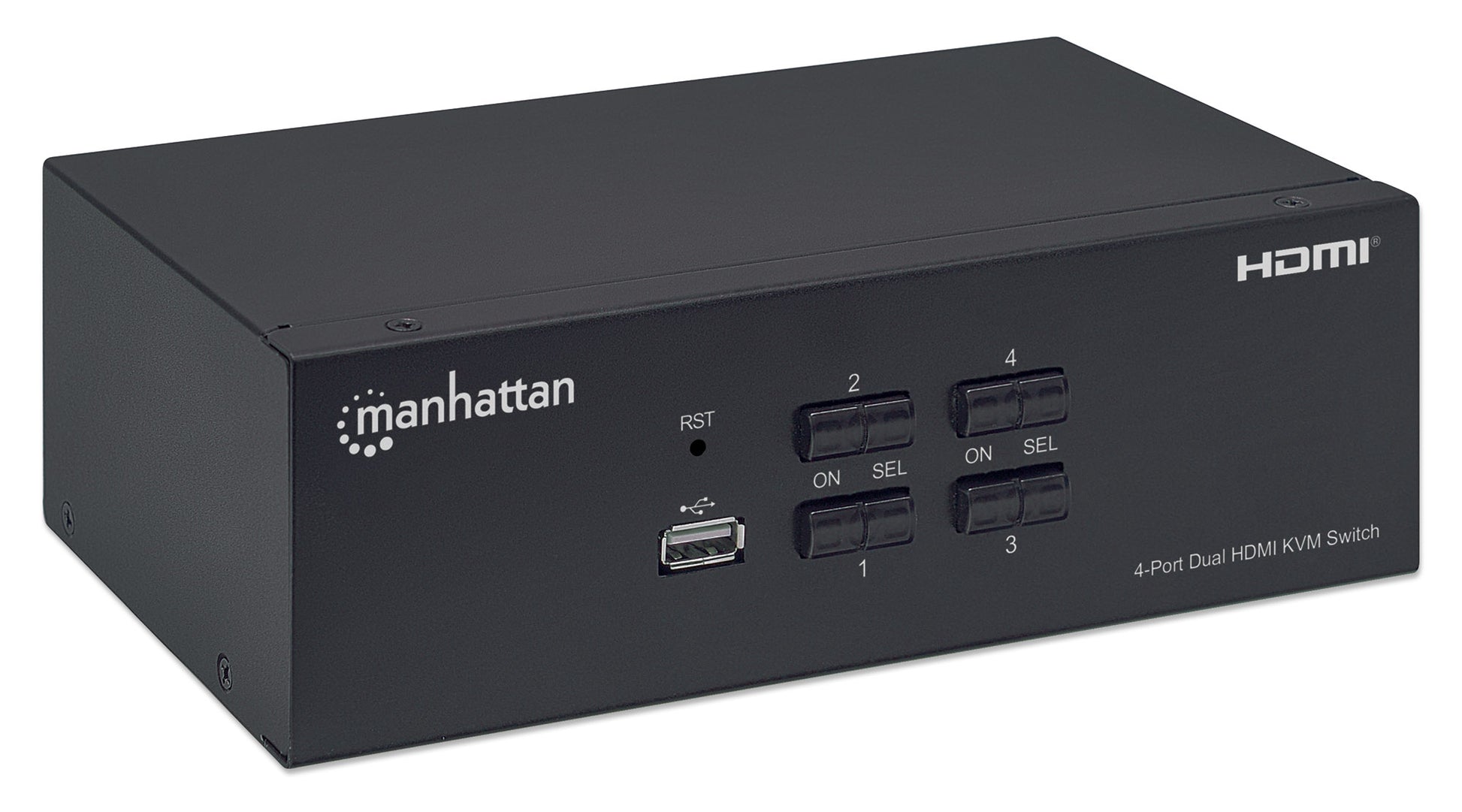 4-Port Dual-Monitor HDMI KVM Switch Image 3
