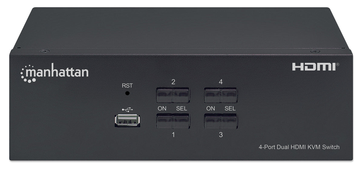 4-Port Dual-Monitor HDMI KVM Switch Image 4
