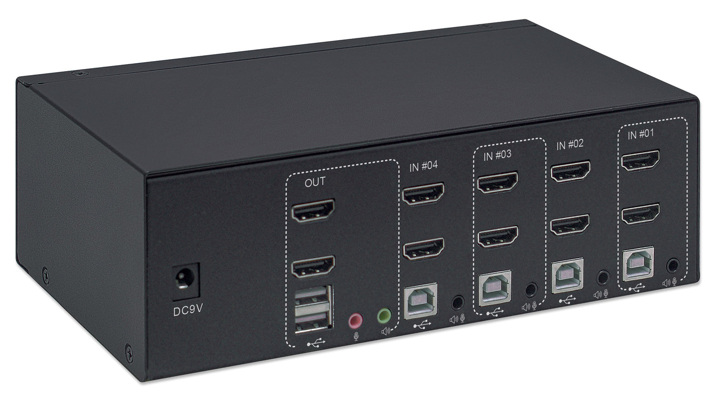 4-Port Dual-Monitor HDMI KVM Switch Image 6