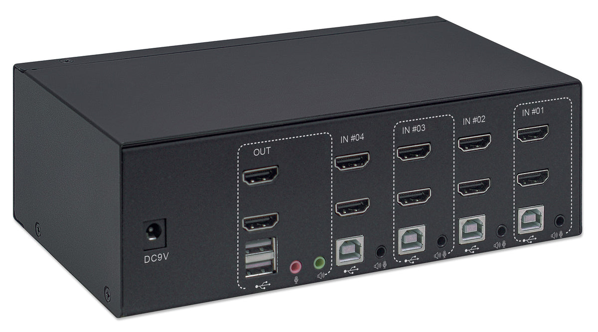 4-Port Dual-Monitor HDMI KVM Switch Image 6