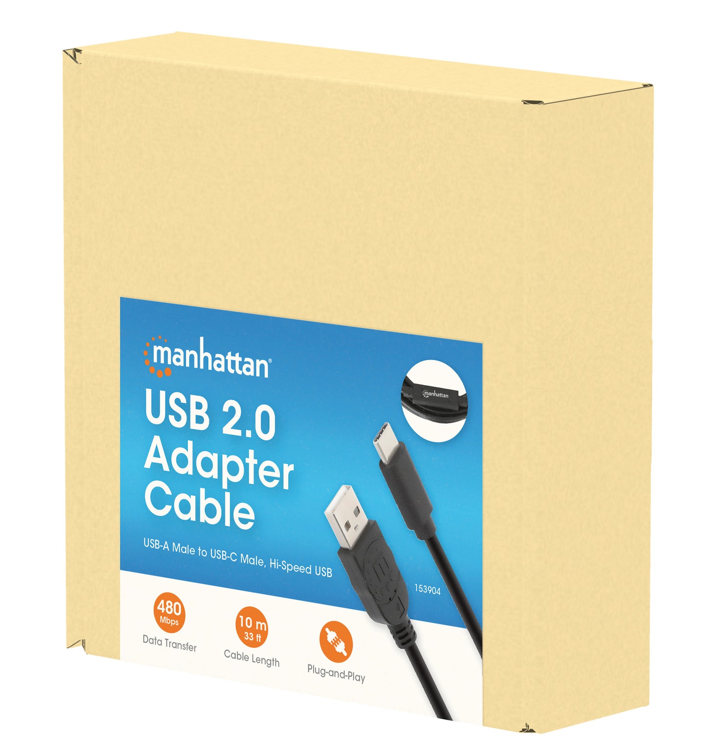 USB 2.0 Type-A to Type-C Active Device Repeater Cable Packaging Image 2