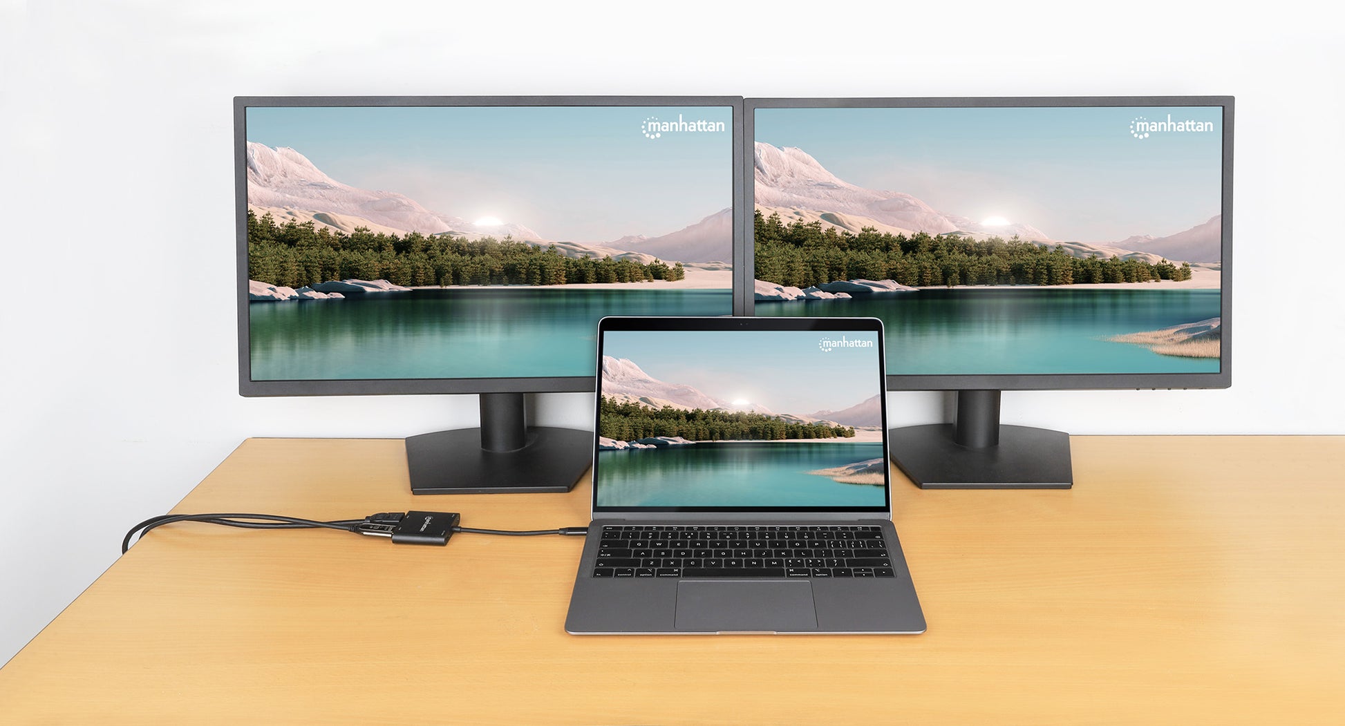 USB-C PD to Dual-HDMI Monitor Adapter for Laptop and Tablet Image 3