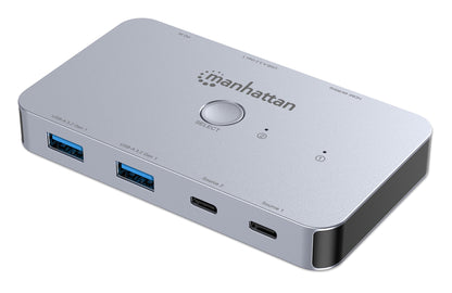 2-Port HDMI USB-C KVM Switch 4K@60Hz with Dual Power Delivery Image 1