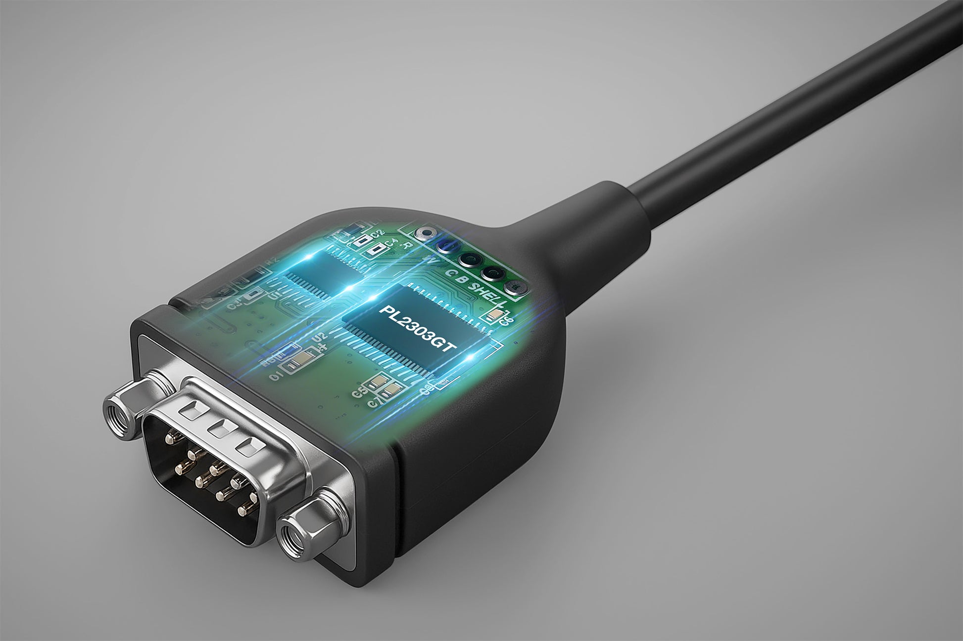 USB-C to Serial DB9 / RS232 Adapter Cable, 1 m (3 ft.) Image 4