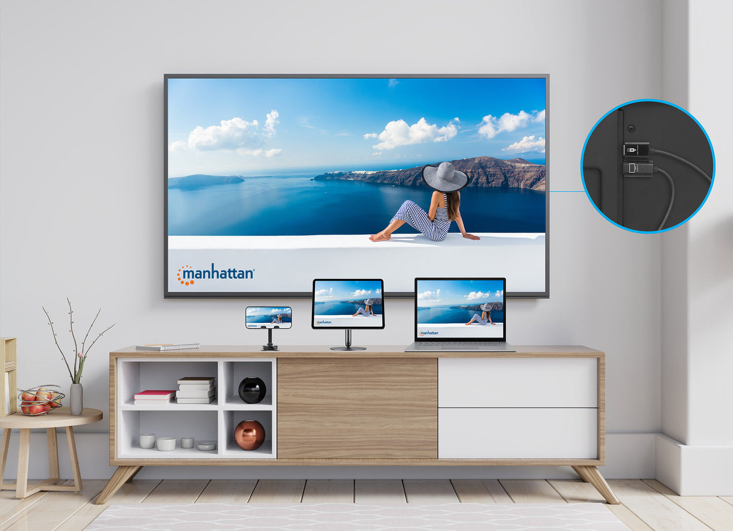 1080p Wireless HDMI Display Presentation Kit with 4 USB-C Transmitters Image 5