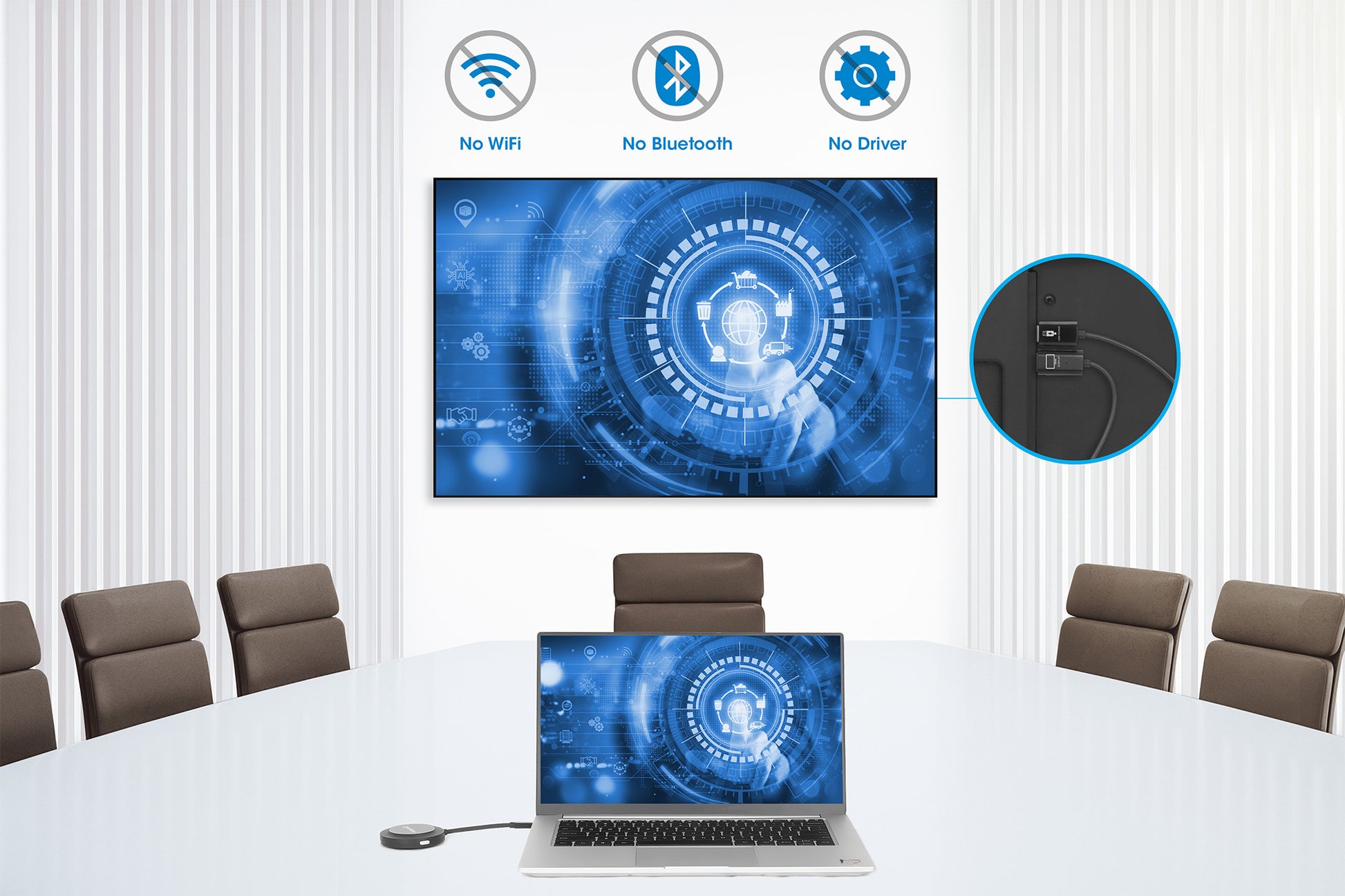 1080p Wireless HDMI Display Presentation Kit with 4 USB-C Transmitters Image 7