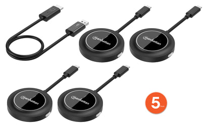 1080p Wireless HDMI Display Presentation Kit with 4 USB-C Transmitters Image 1