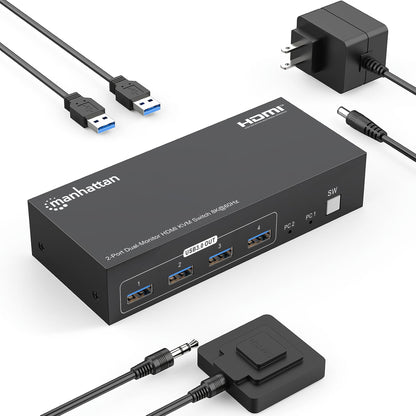 2-Port Dual-Monitor HDMI KVM Switch 8K@60Hz Image 12