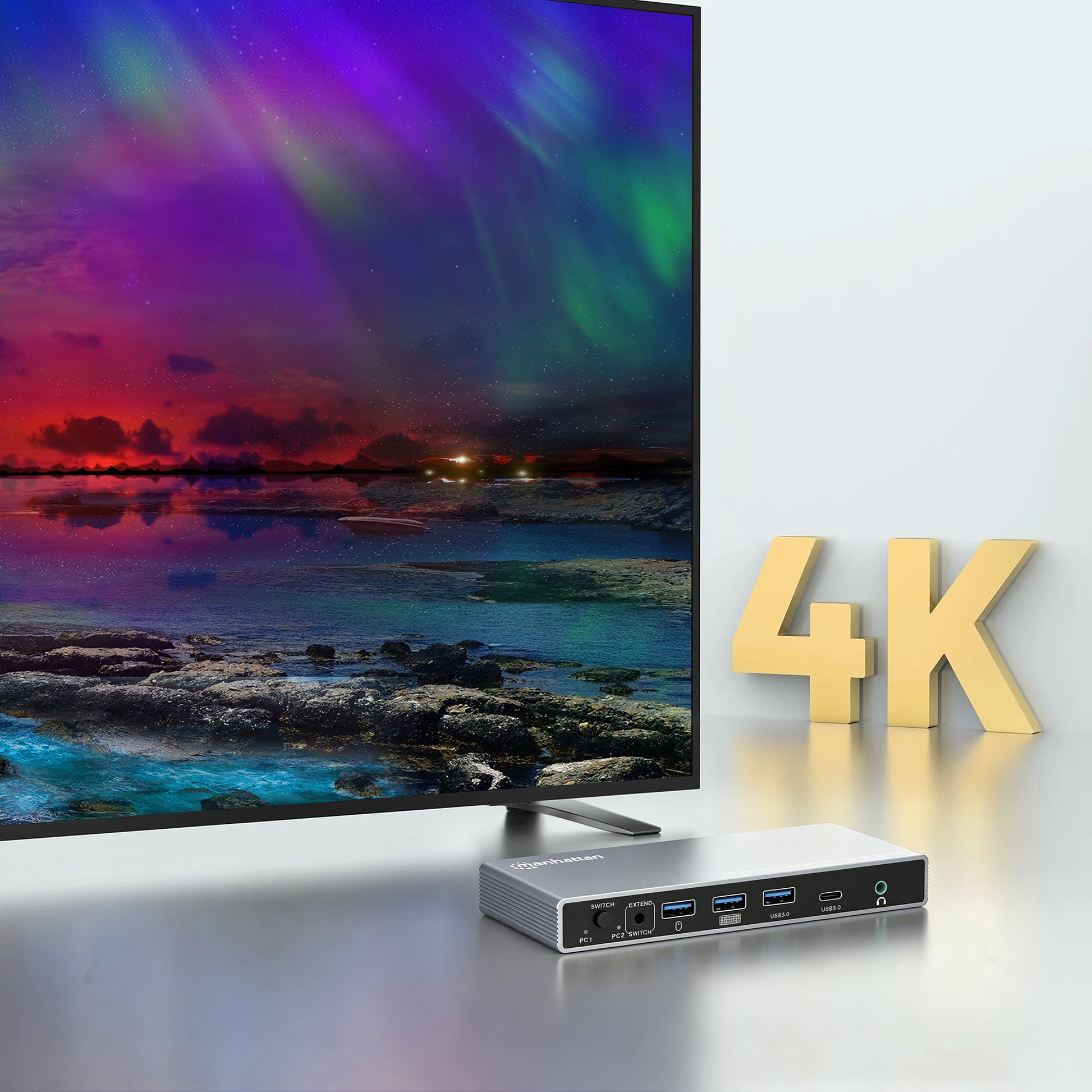 2-Port Dual-Monitor DisplayPort MST KVM Switch 4K@60Hz Image 7