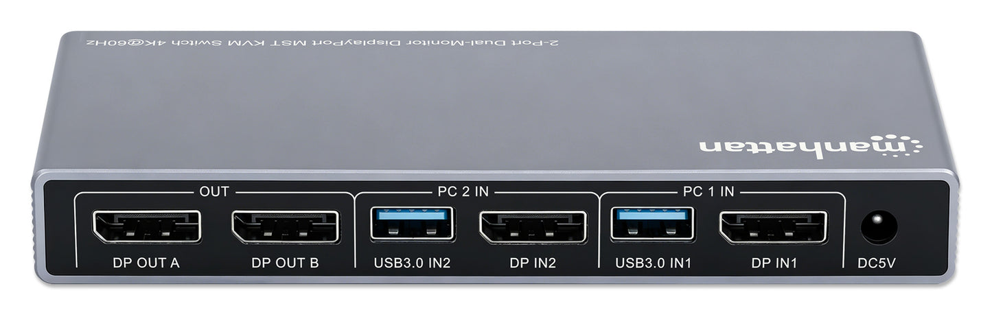 2-Port Dual-Monitor DisplayPort MST KVM Switch 4K@60Hz Image 10