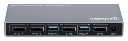 2-Port Dual-Monitor DisplayPort MST KVM Switch 4K@60Hz Image 10
