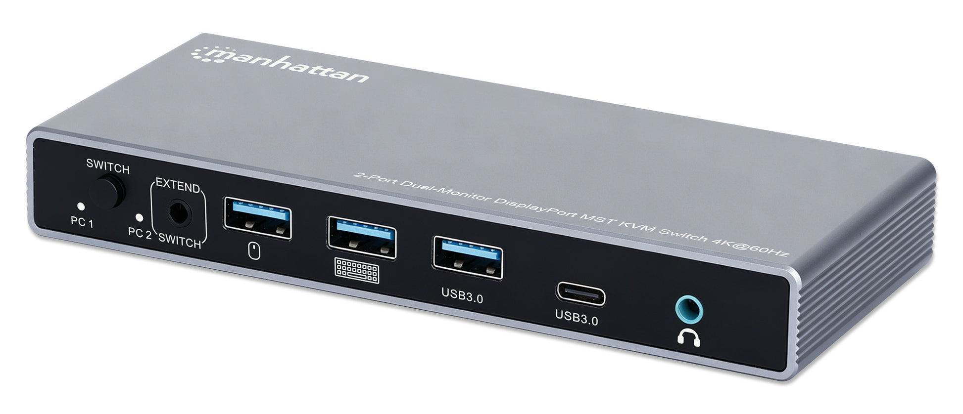 2-Port Dual-Monitor DisplayPort MST KVM Switch 4K@60Hz Image 1