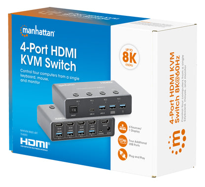 4-Port HDMI KVM Switch 8K@60Hz Packaging Image 2