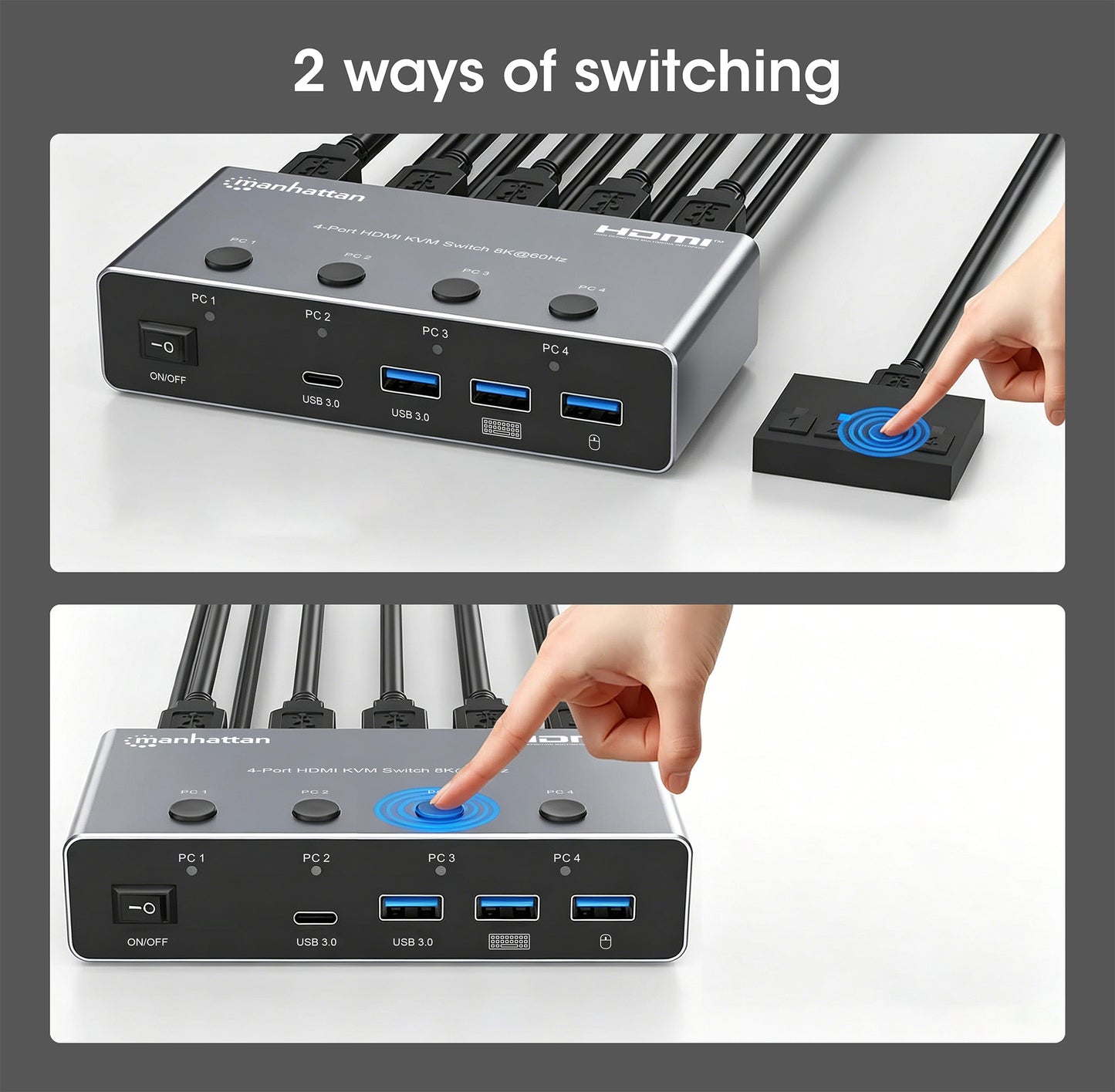 4-Port HDMI KVM Switch 8K@60Hz Image 7