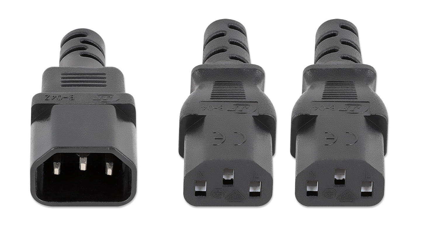 Power Cable Y-Splitter 2 x C13 to C14, 1.8 m Image 3