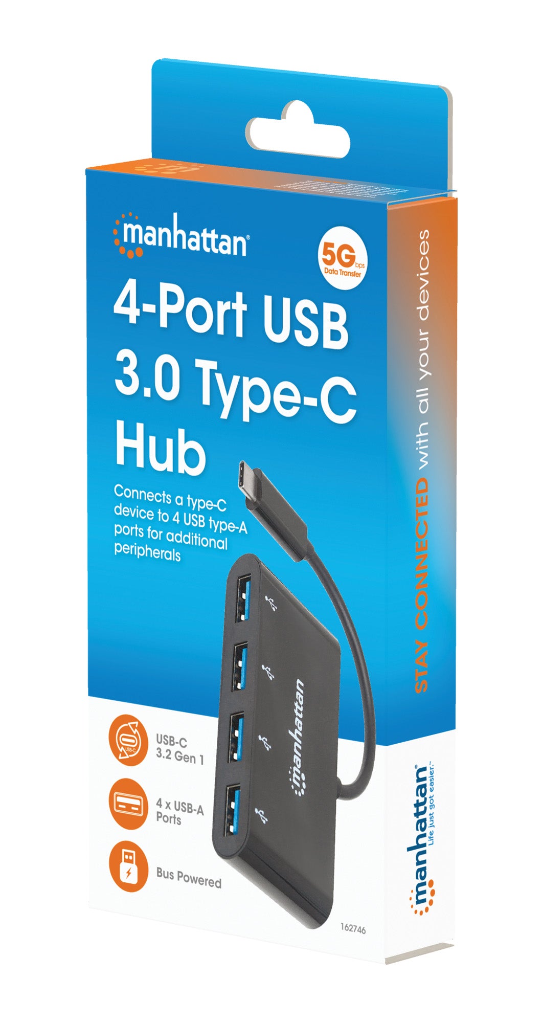 4-Port USB 3.0 Type-C Hub Packaging Image 2