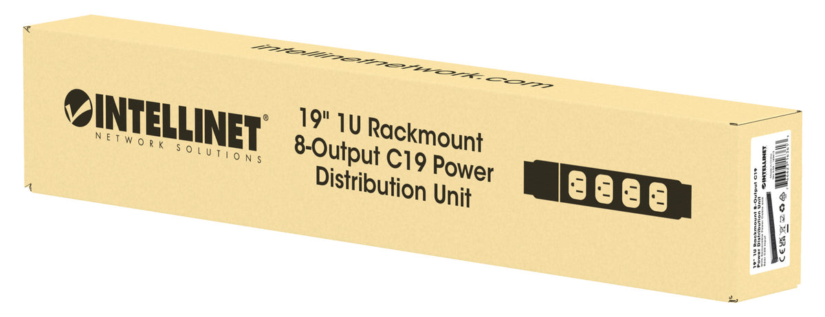 19" 1U Rackmount 8-Output C19 Power Distribution Unit (PDU) Packaging Image 2