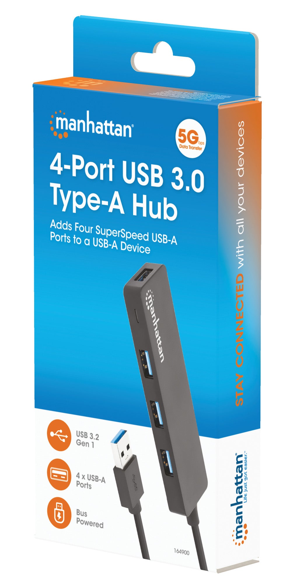4-Port USB 3.0 Type-A Hub Packaging Image 2