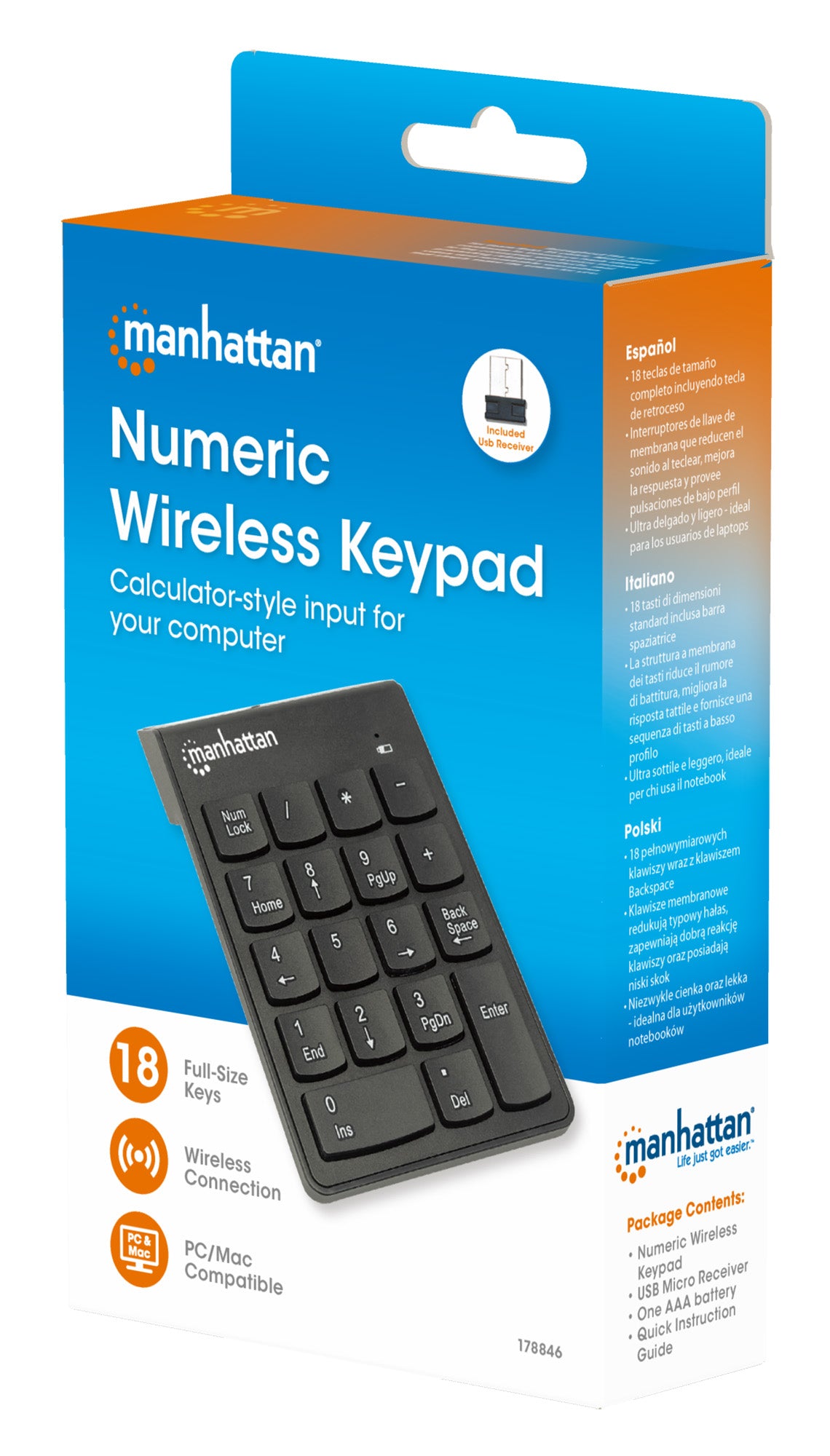 Numeric Wireless Keypad Packaging Image 2
